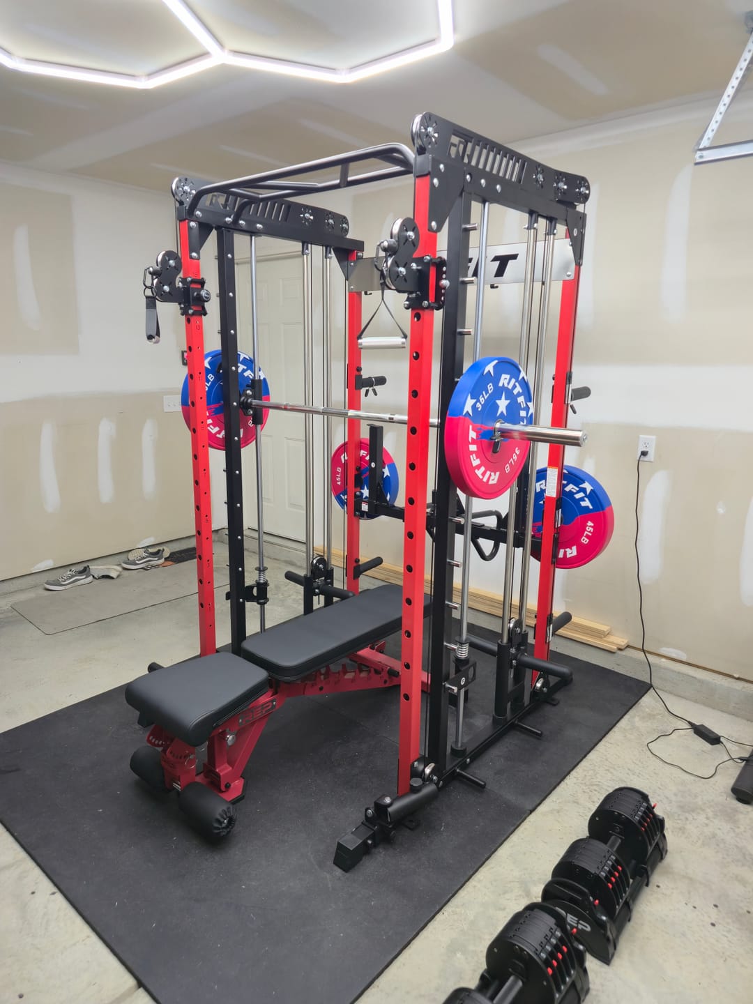 Customer photo review of RitFit M1 PRO Multi-Functional Smith Machine with Cable Crossover System and Squat Rack for Home Gym