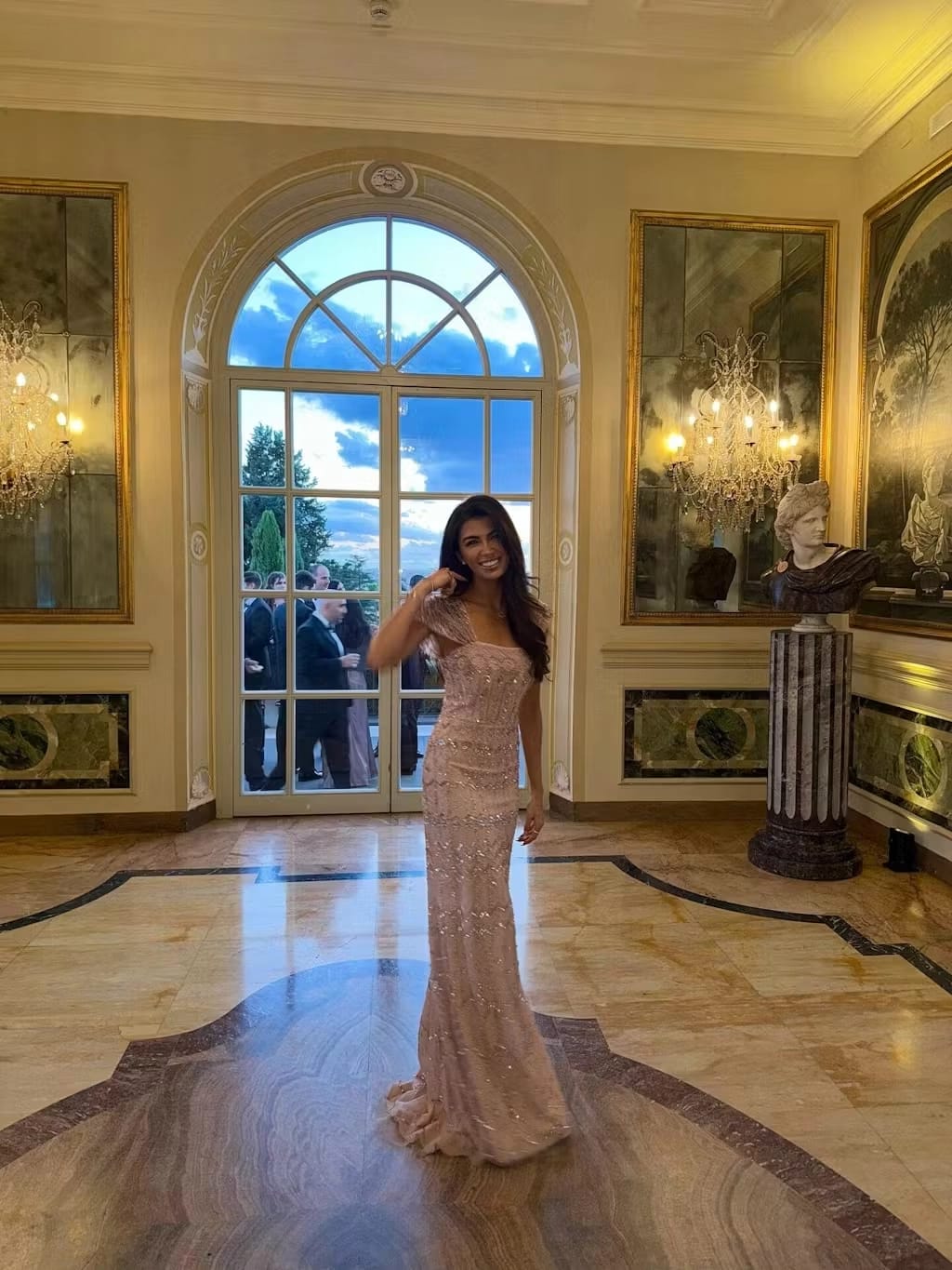 Customer photo review of The Azura Gown blue