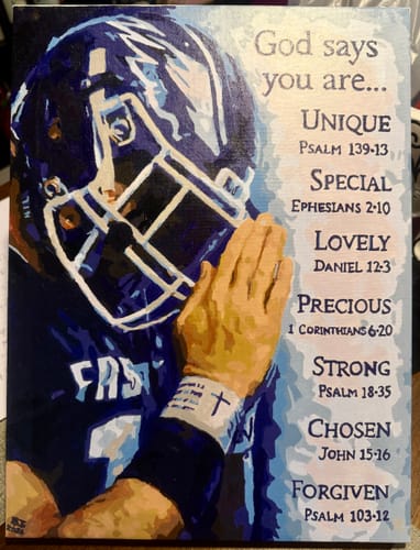 Customer photo review of Custom Paint by Numbers