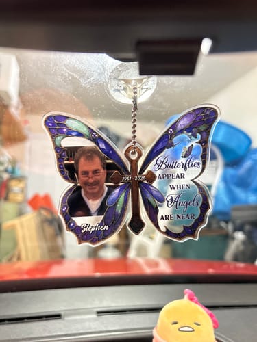 Customer photo review of I Am Always With You - Personalized Custom Car Plastic Hanging Ornament CO25
