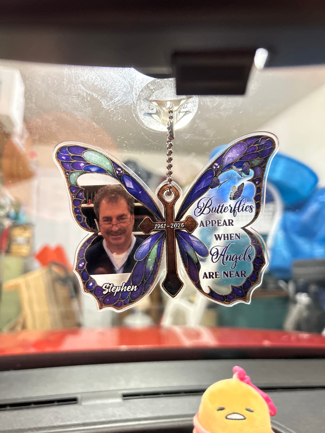 Customer photo review of I Am Always With You - Personalized Custom Car Plastic Hanging Ornament CO25