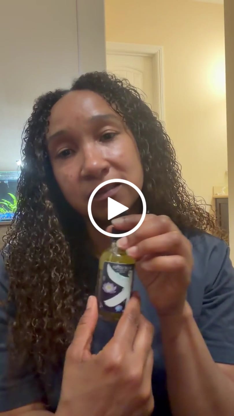 Customer video review of Blue Lotus Ritual Face Oil | Sacred Egyptian Elixir for Glow, Deep Calm & Spiritual Awakening 🩵🌿