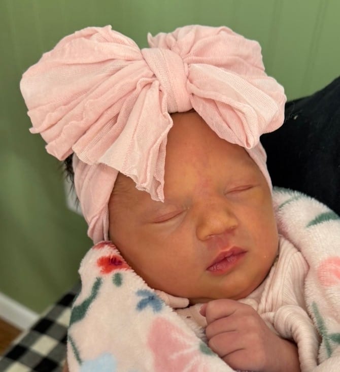 Customer photo review of Ruffled Headband- Paris Pink