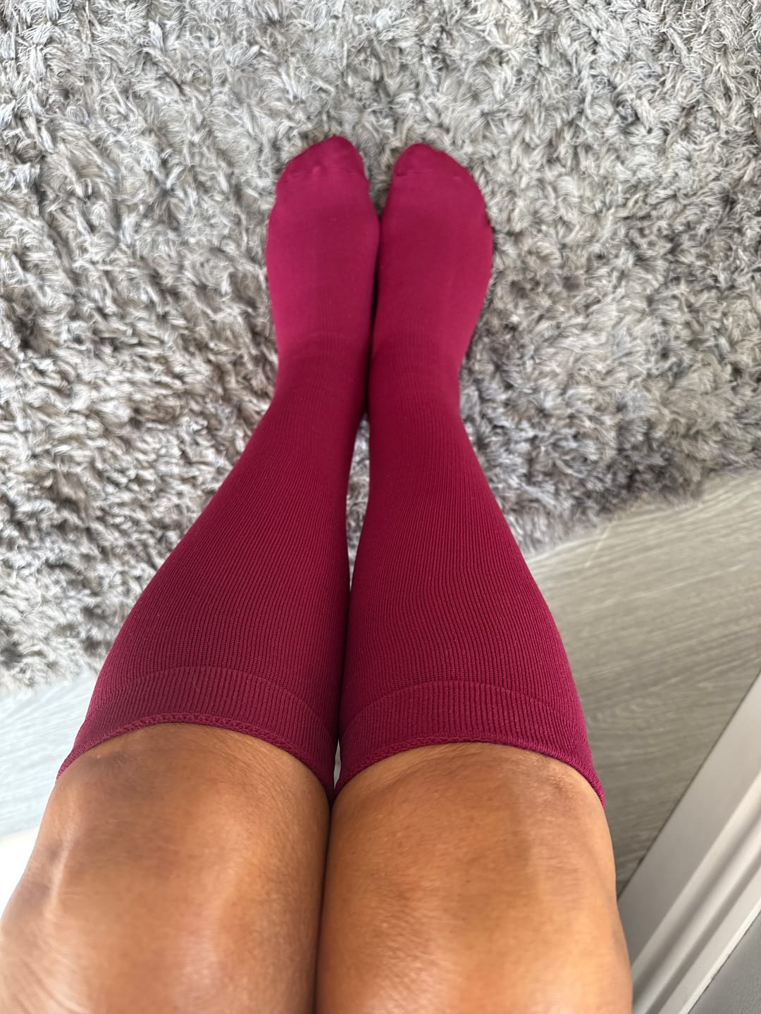 Customer photo review of EverSock™ Wide Compression Socks For Pain Relief (Stripes)