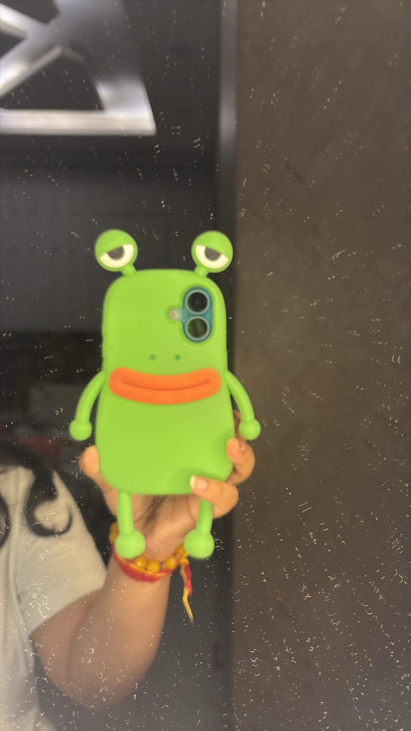 Customer photo review of Cute 3D Cartoon Frog Pre-Order Shockproof Rubber Silicone Pre-Order iPhone Case
