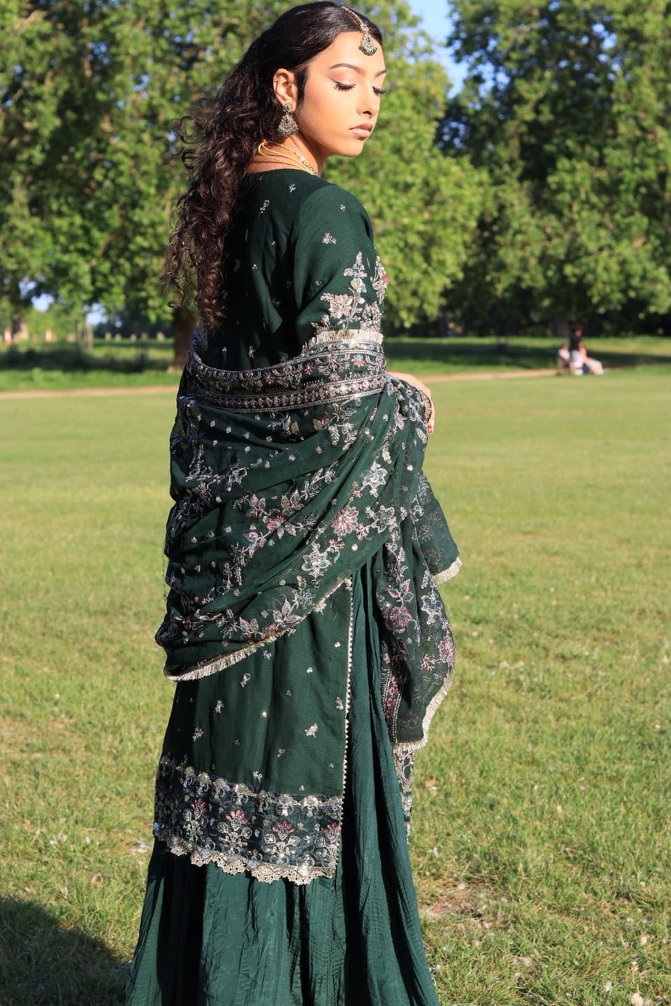 Customer photo review of UJ1001 JAAN CHIFFON SHARARAH SUIT 2026
