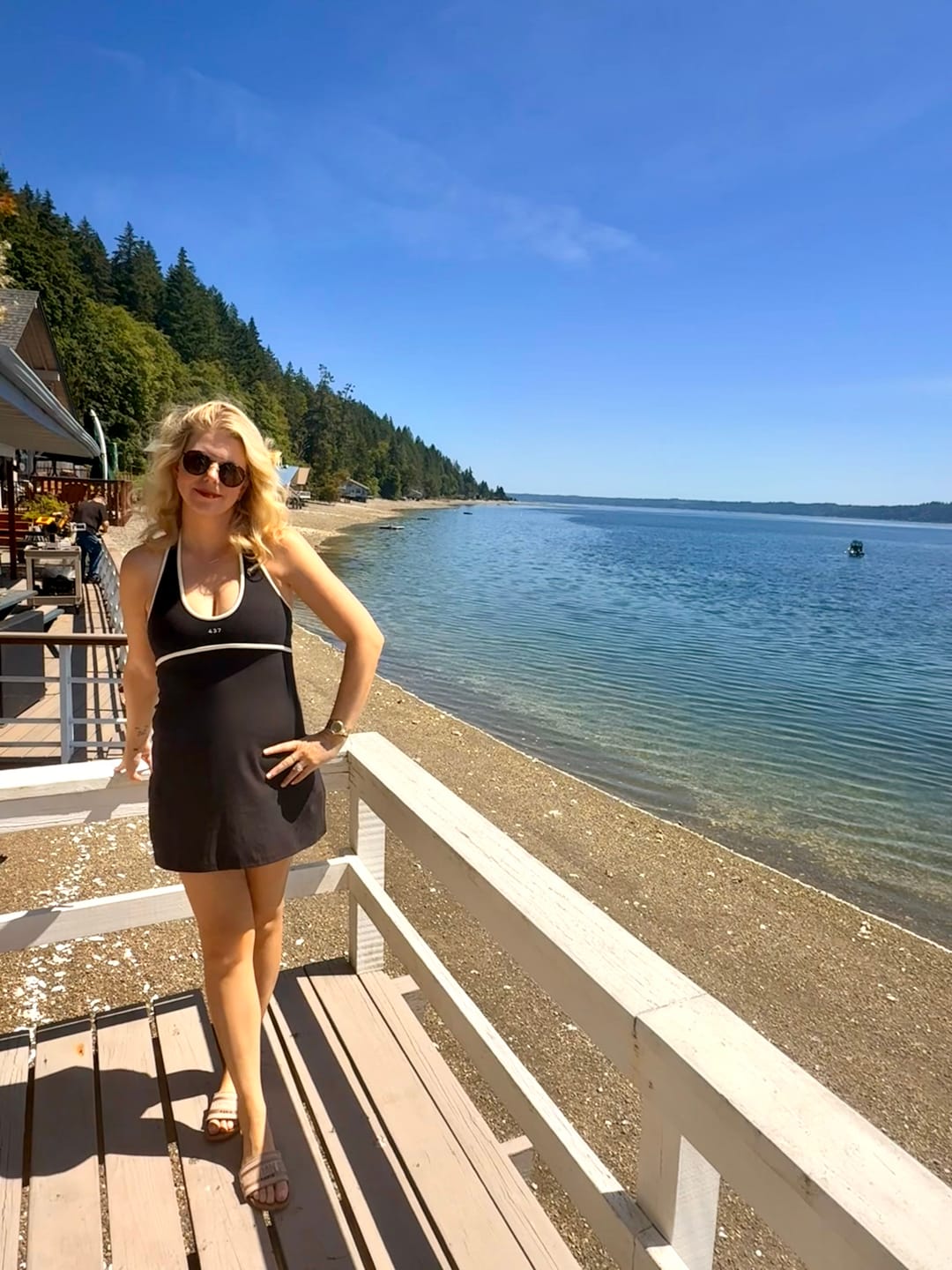 Customer photo review of The Halter Play Dress / Black-Cream