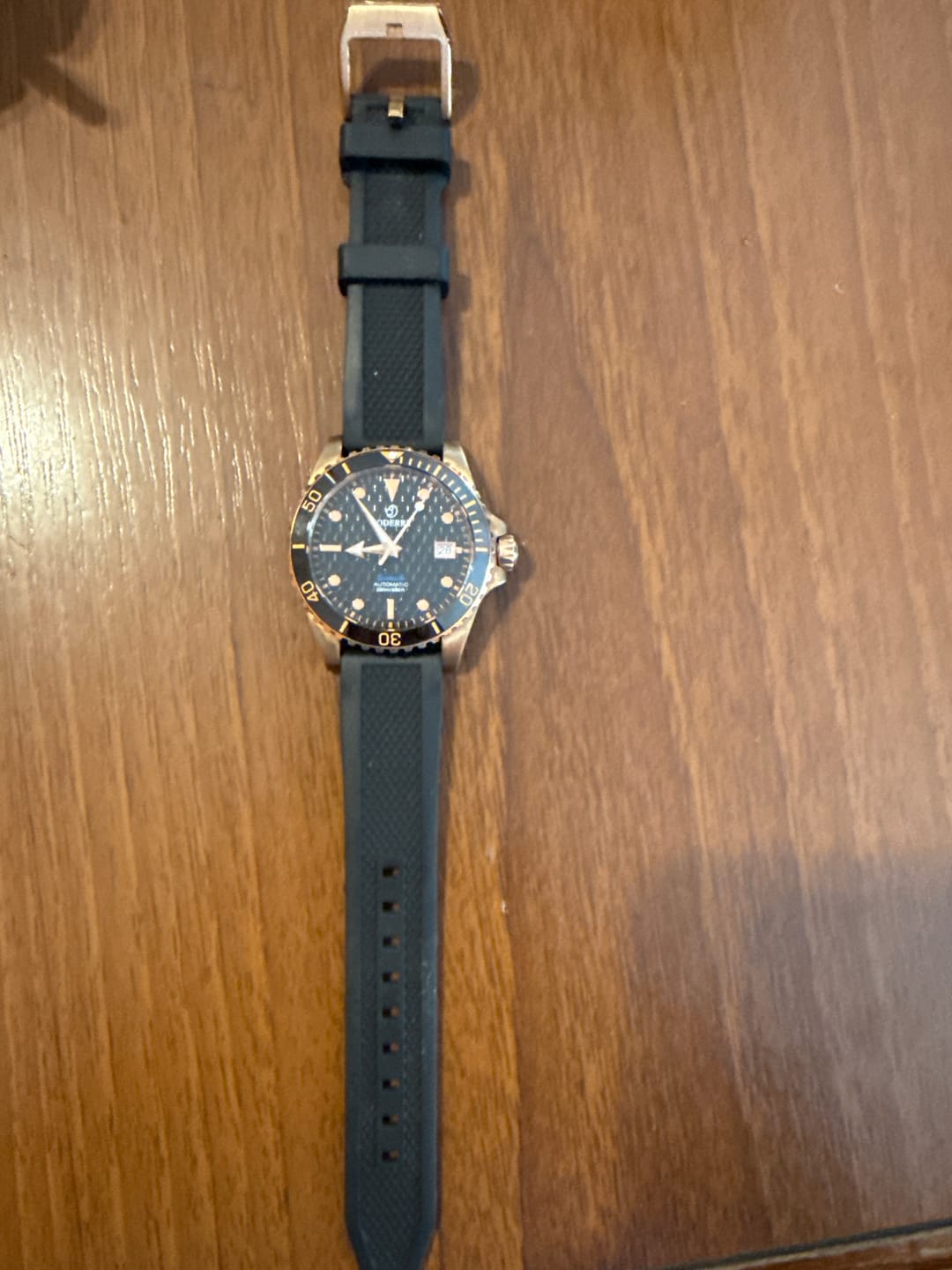 Customer photo review of SEATURTLE.OCEAN(BRONZE) - Automatic Bronze Diver Watch | Black/FKM Rubber