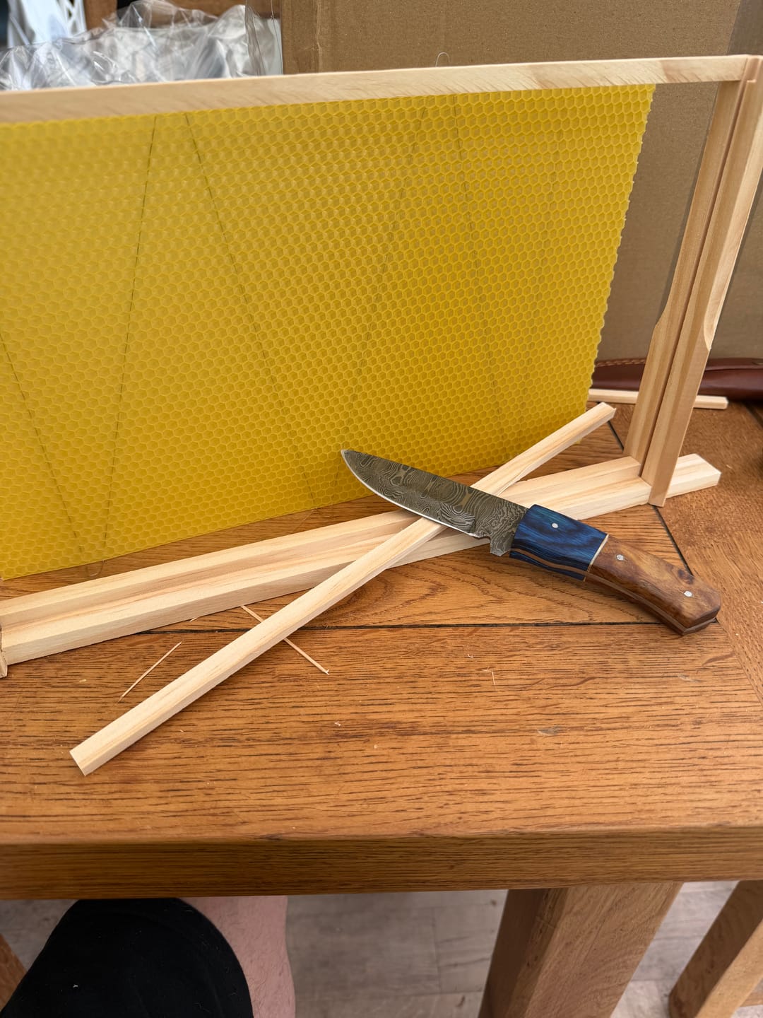 Customer photo review of Seconds Damascus Knife
