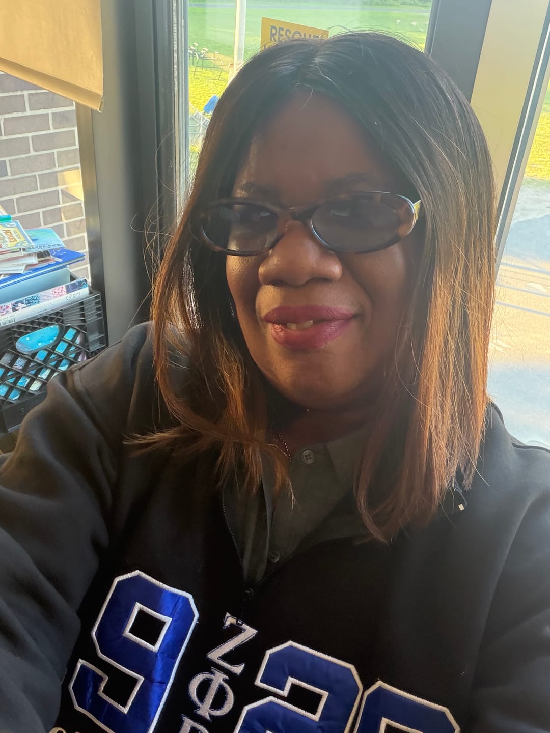 Customer photo review of Zeta Phi Beta - Quarter Zip Sweatshirt