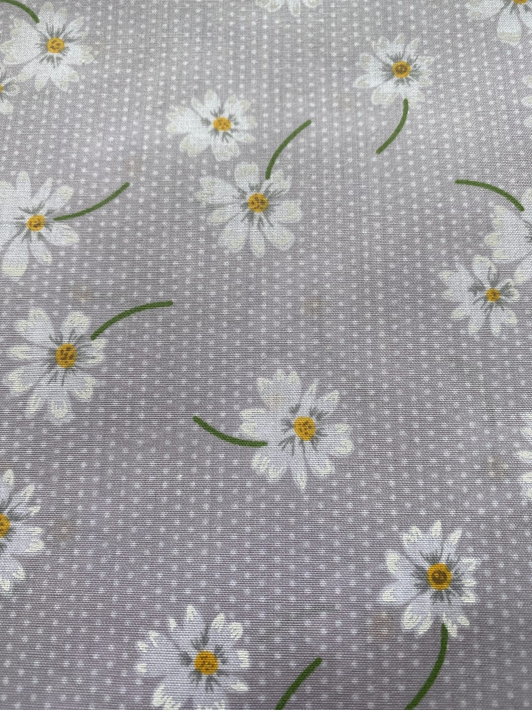Customer photo review of White Flowers and Polka Dots Polycotton Fabric