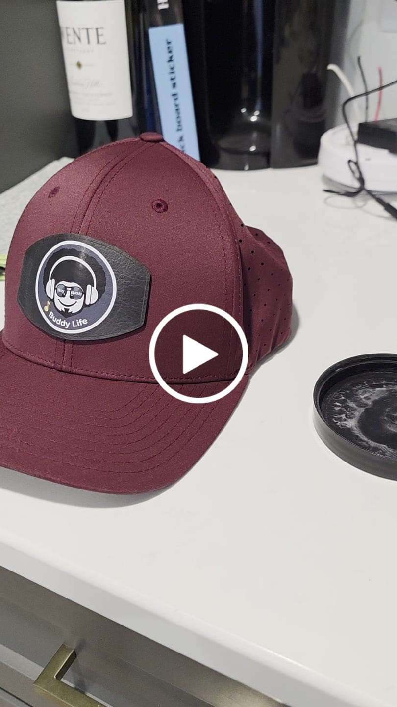 Customer video review of Custom Leather Patch Laser Perf R-Flex Snapback Hat - Richardson 632
