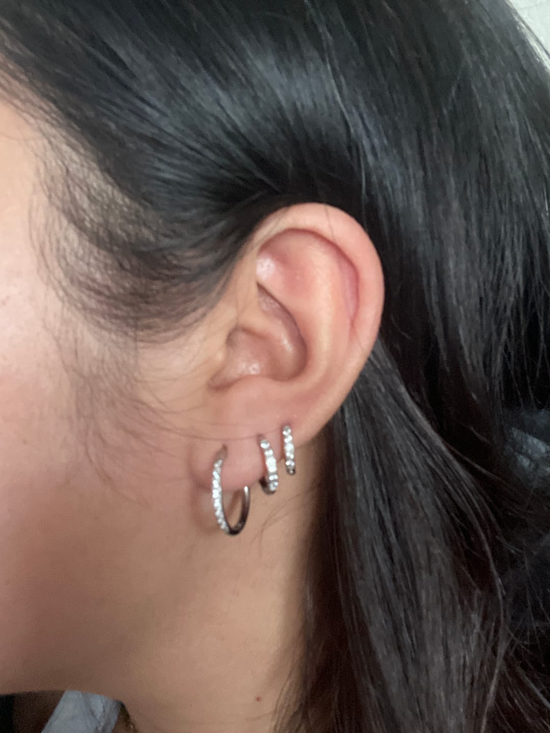 Customer photo review of Sparkle & Glow Earring Bundle
