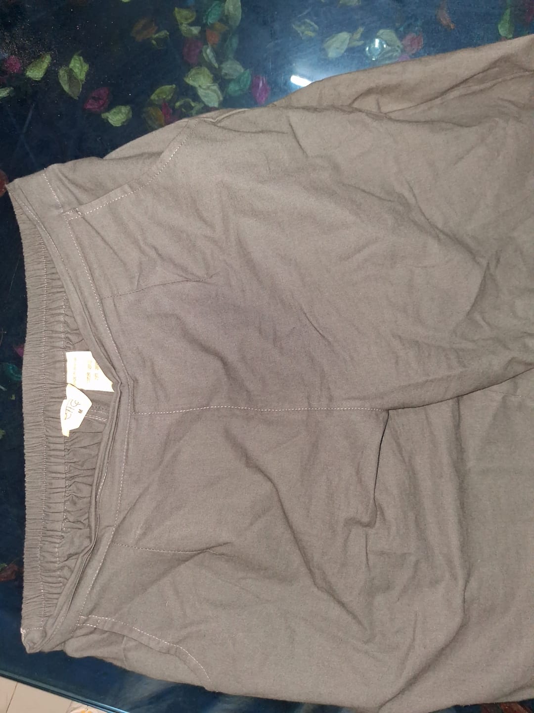 Customer photo review of Women Cement Grey Cotton Pant