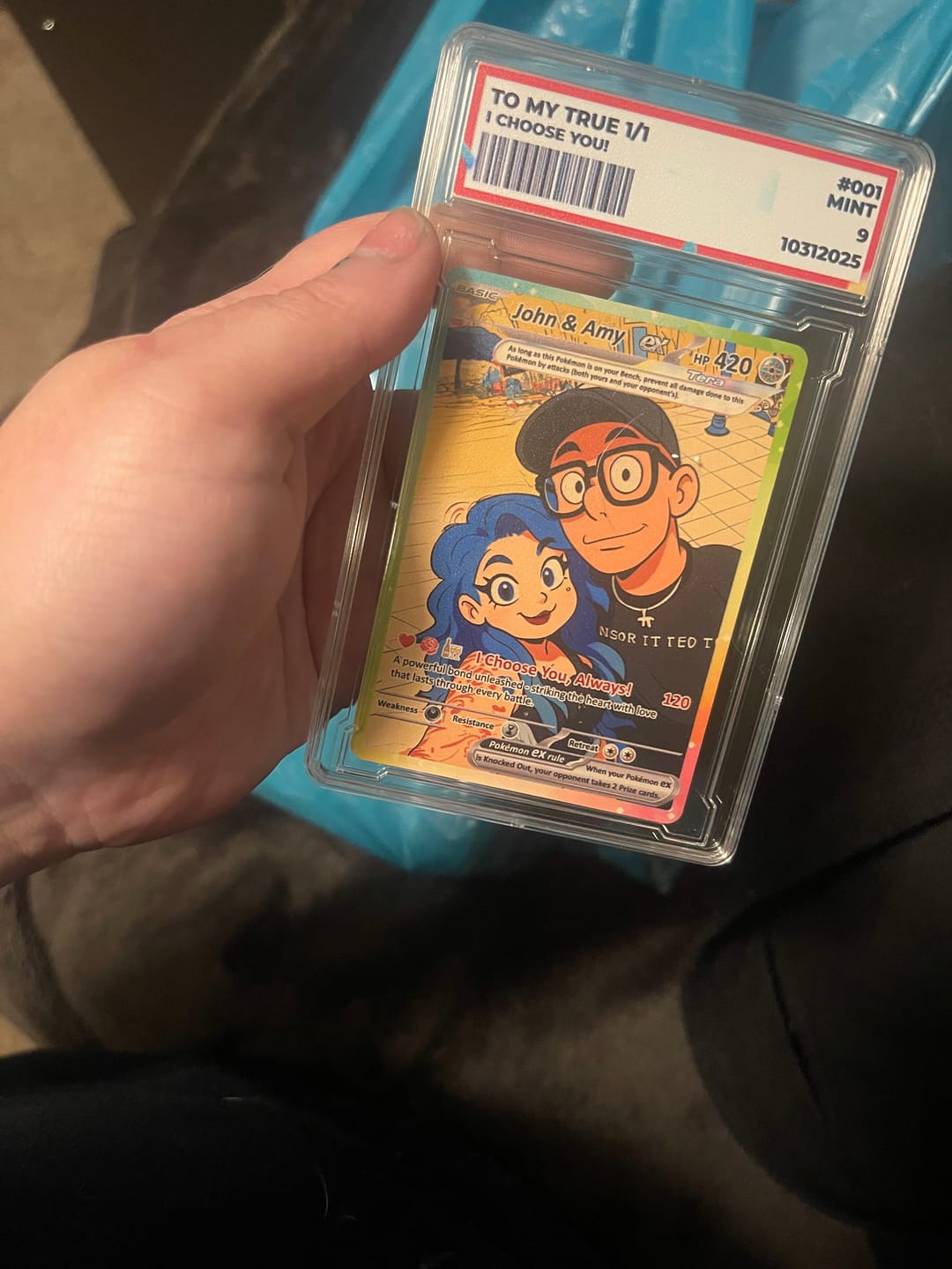 Customer photo review of Custom Pokémon Cards with Anime Picture, Personalized Poke Cards Animated Style Gifts for Him and Her - CPC-04.B