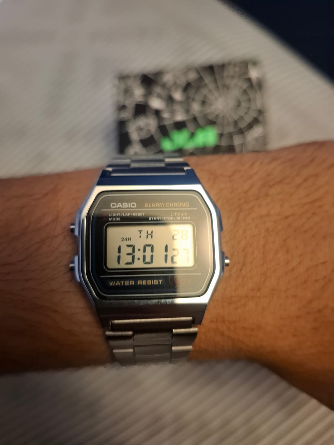 Customer photo review of Reloj Casio Vintage A158WA-1DF Azul/Plateado
