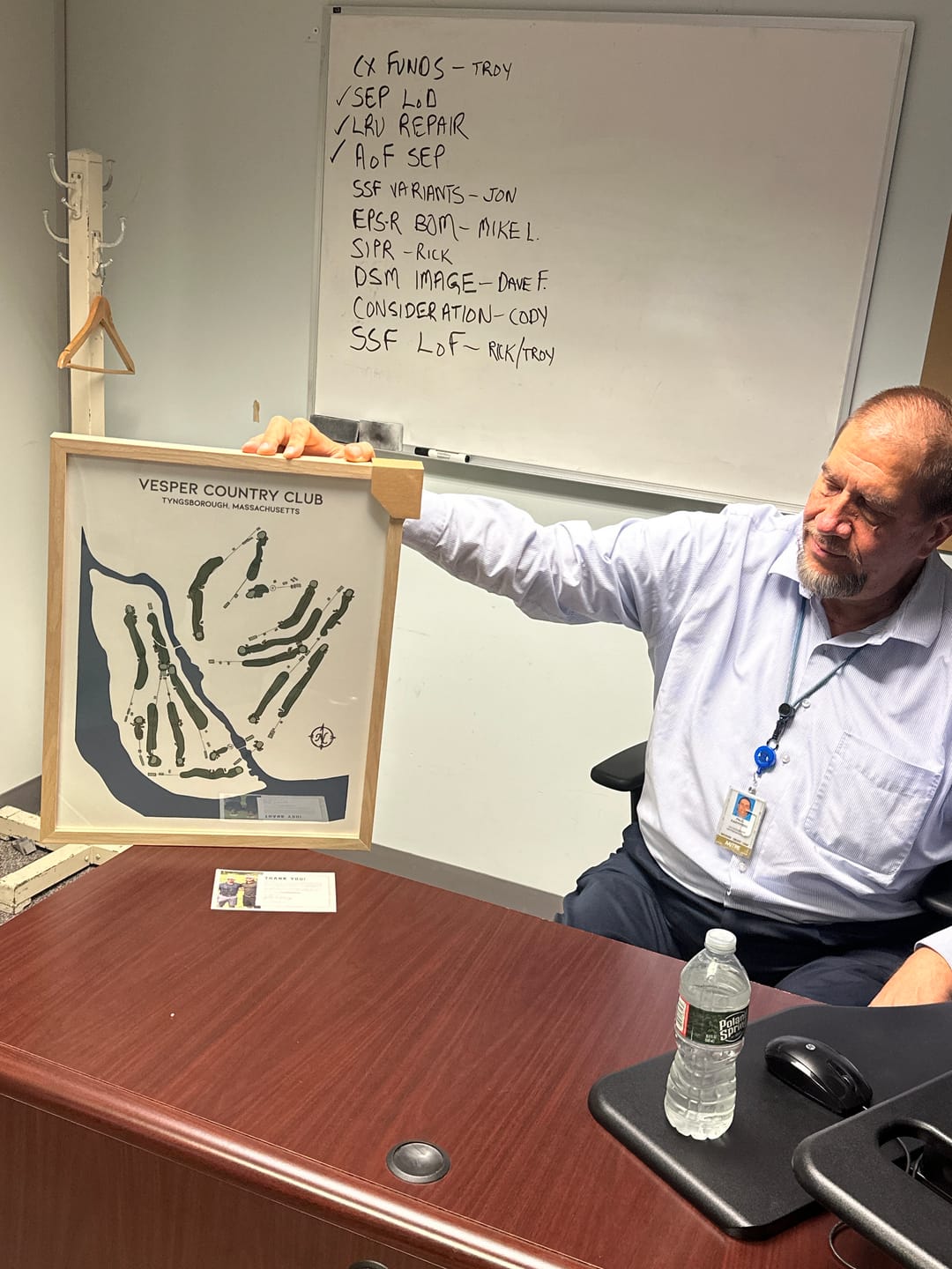 Customer photo review of Offset Sketch Golf Course Map Print