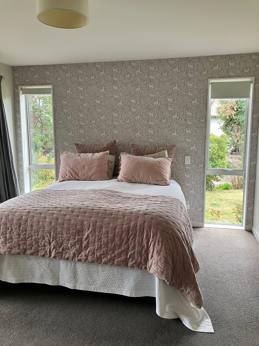 Customer photo review of Deer Woods Wallpaper - Taupe