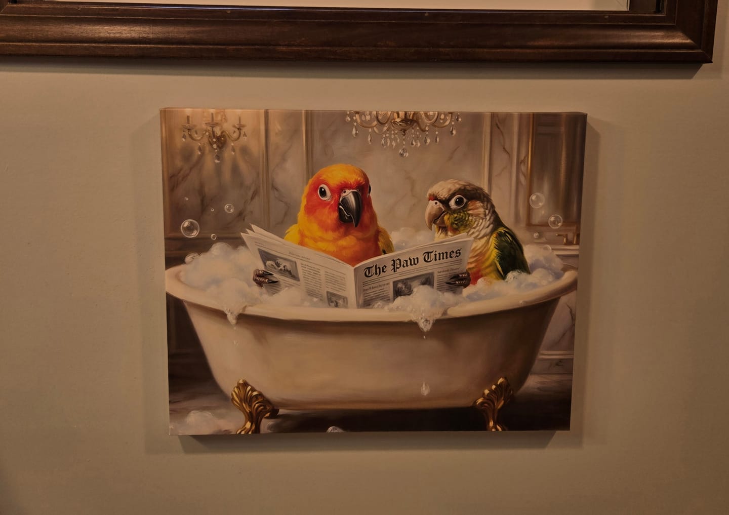 Customer photo review of Artzuzu Custom Portrait For Multi Pets - Reading in the Throne Room