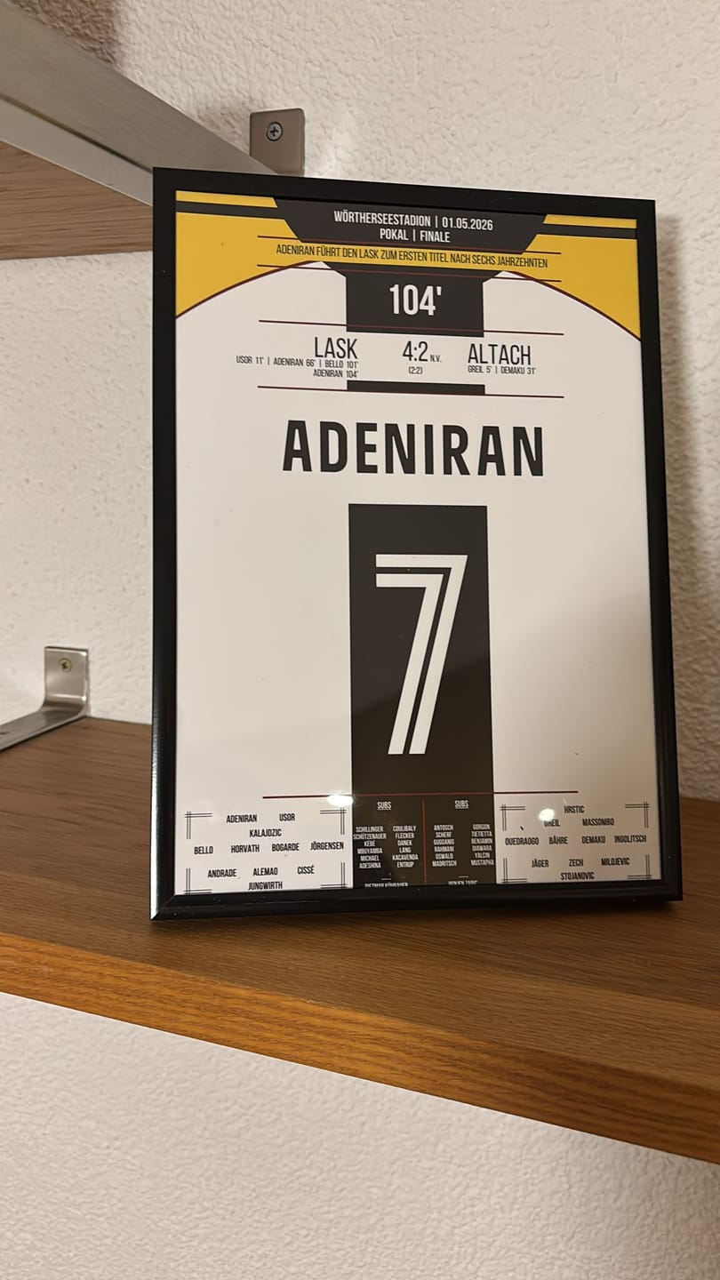 Customer photo review of Erster Titel nach 61 Jahren! Adeniran trifft doppelt zum Cup-Sieg