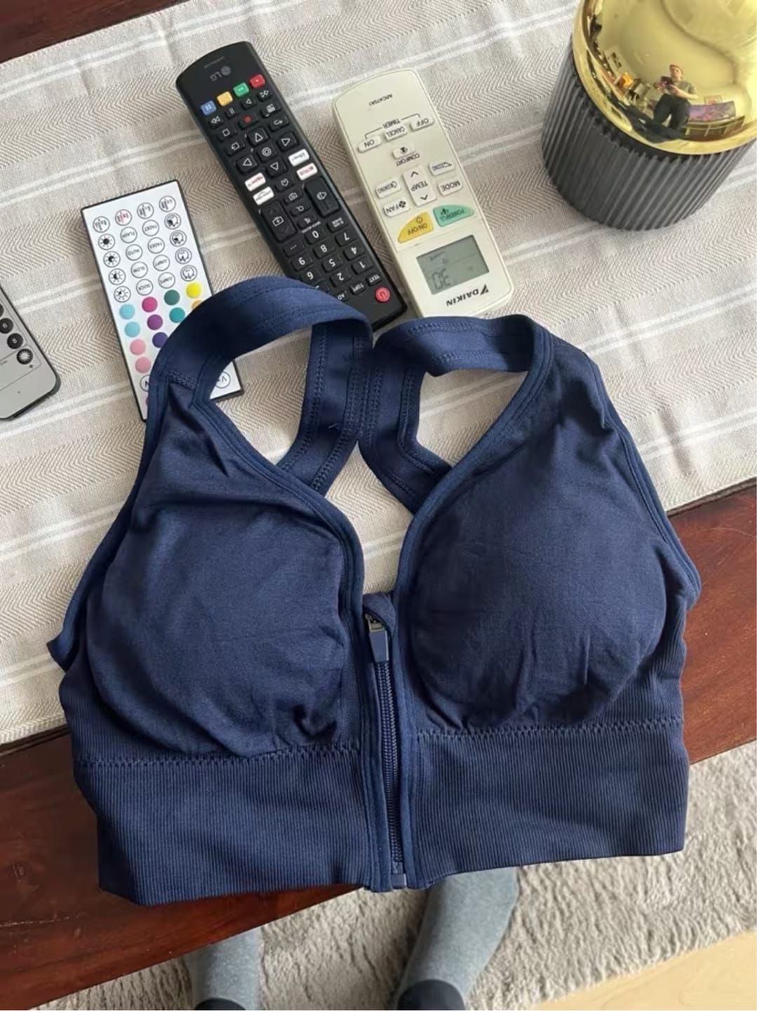 Customer photo review of Women’s High Support Sports Bra - Front Zip - Cross-Back Design
