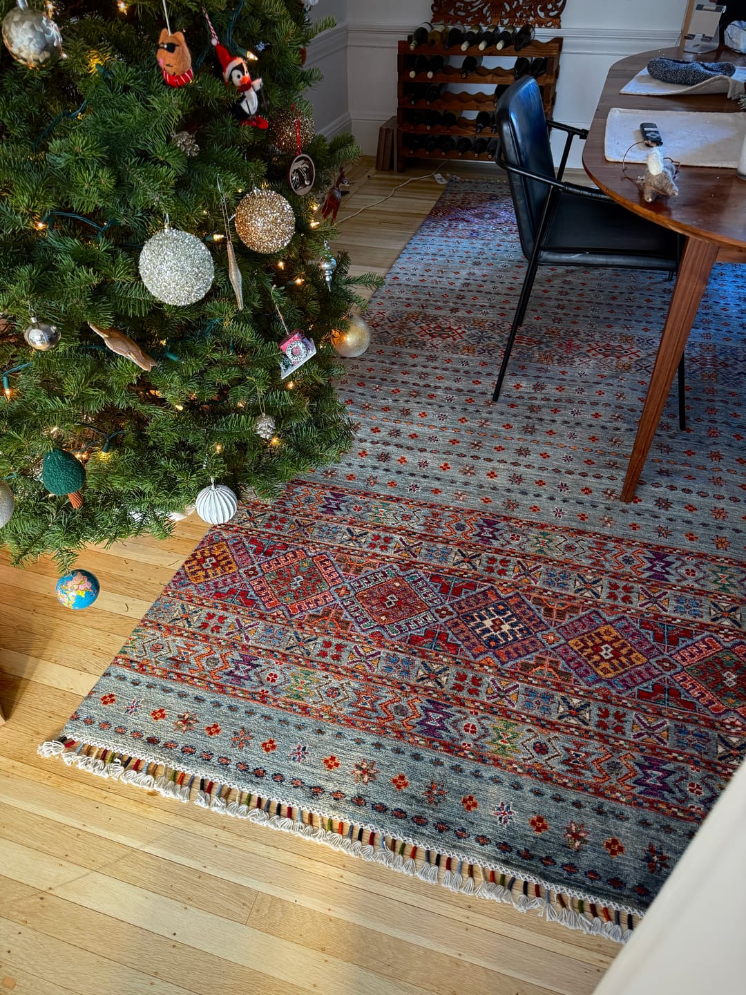 Customer photo review of Khorjin Tribal • Handmade Oriental Rug (8'x11'5")
