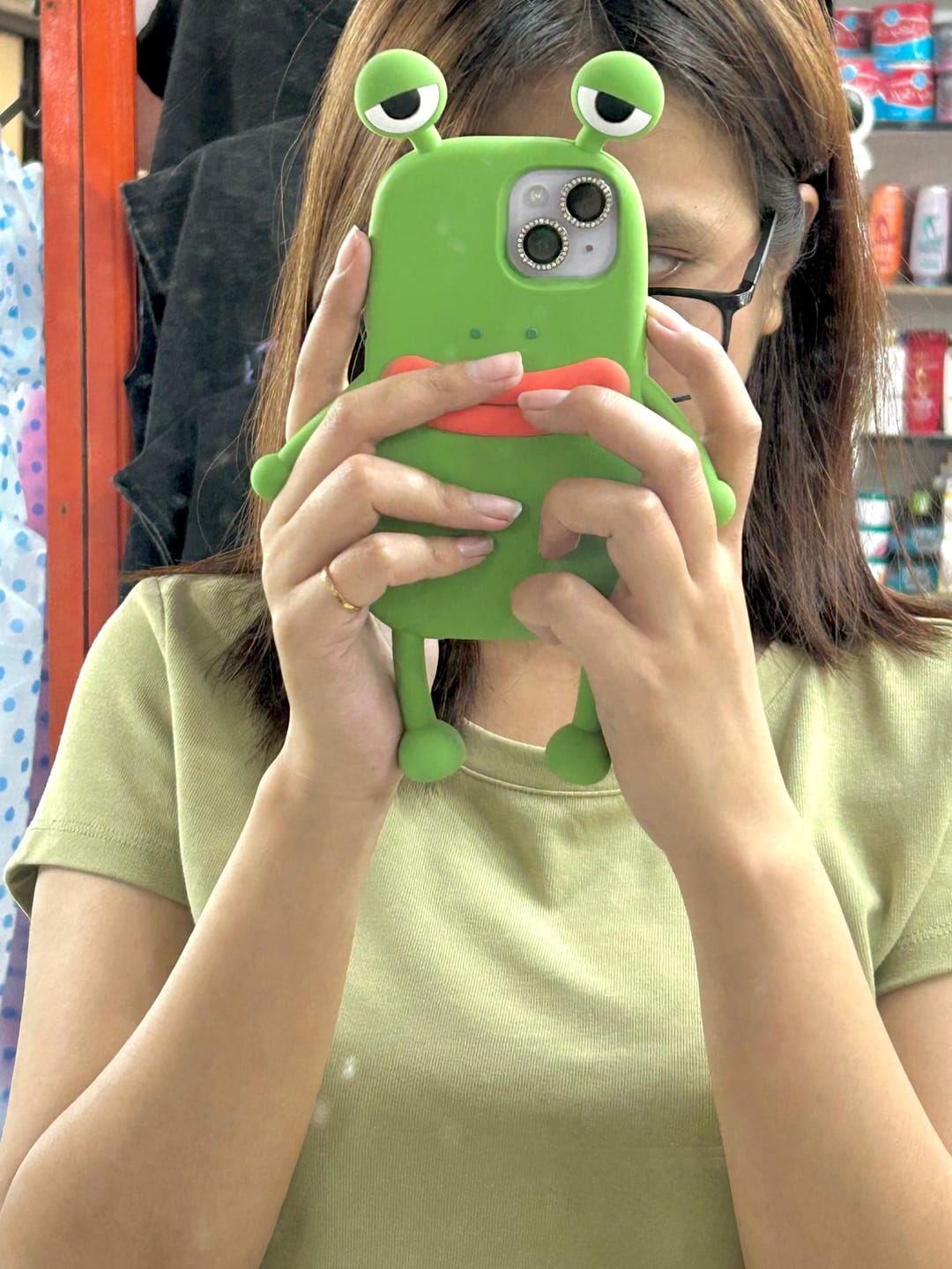 Customer photo review of Cute 3D Cartoon Frog Pre-Order Shockproof Rubber Silicone Pre-Order iPhone Case