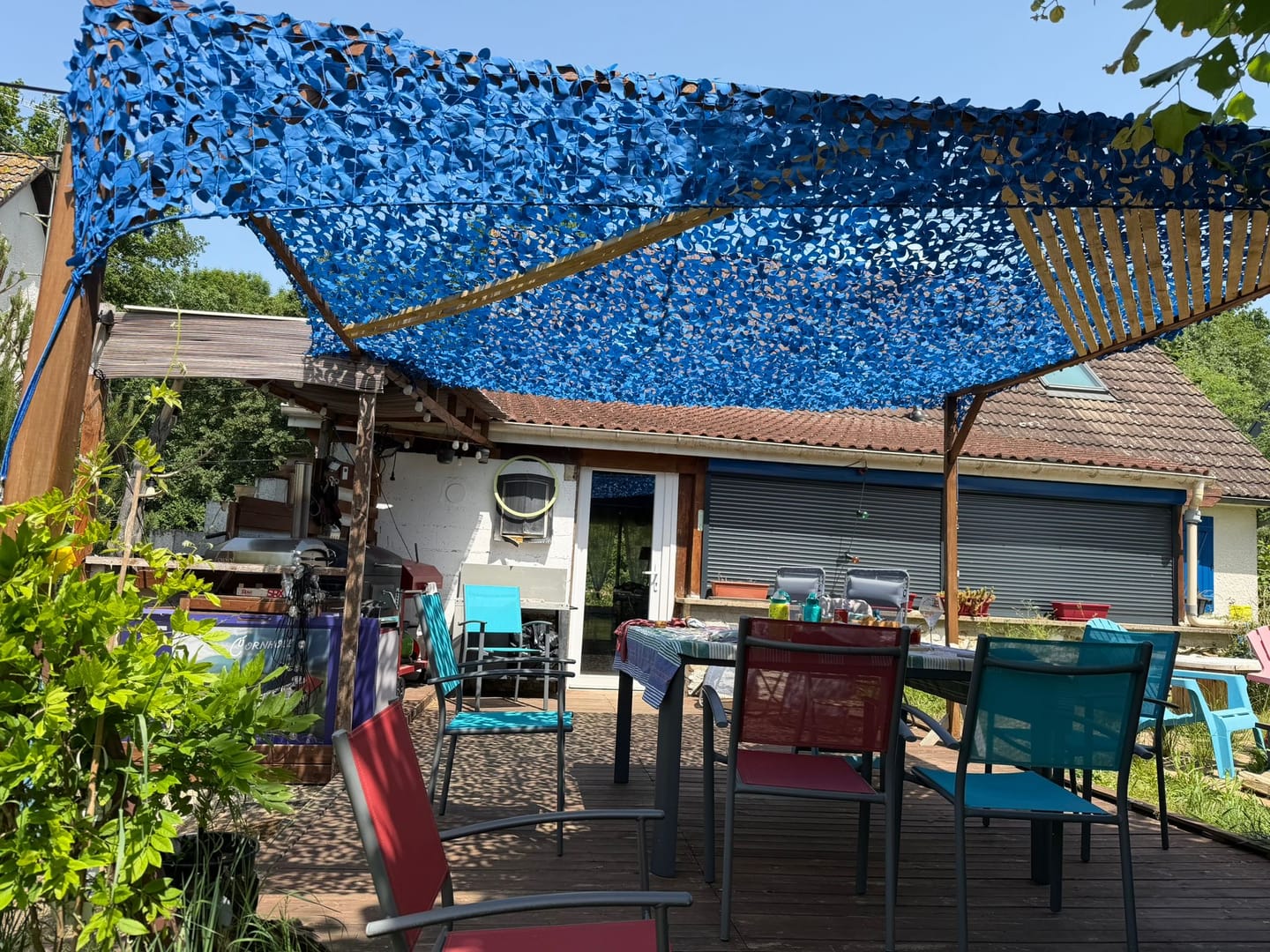 Customer photo review of Filet de camouflage renforcé bleu