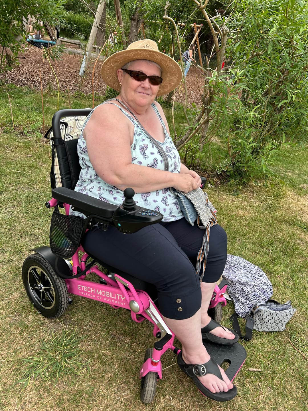 Customer photo review of Limited Edition Pink Lightweight Electric Wheelchair | Freedom Pro ST
