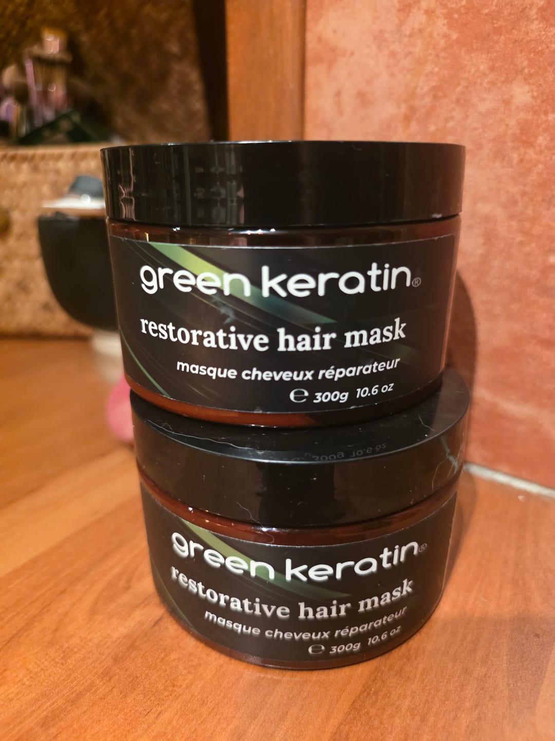 Customer photo review of Green Keratin Masque capillaire réparateur, 300g