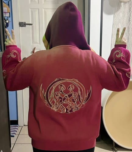 Customer photo review of Fire Zipper Hoodie Preorder