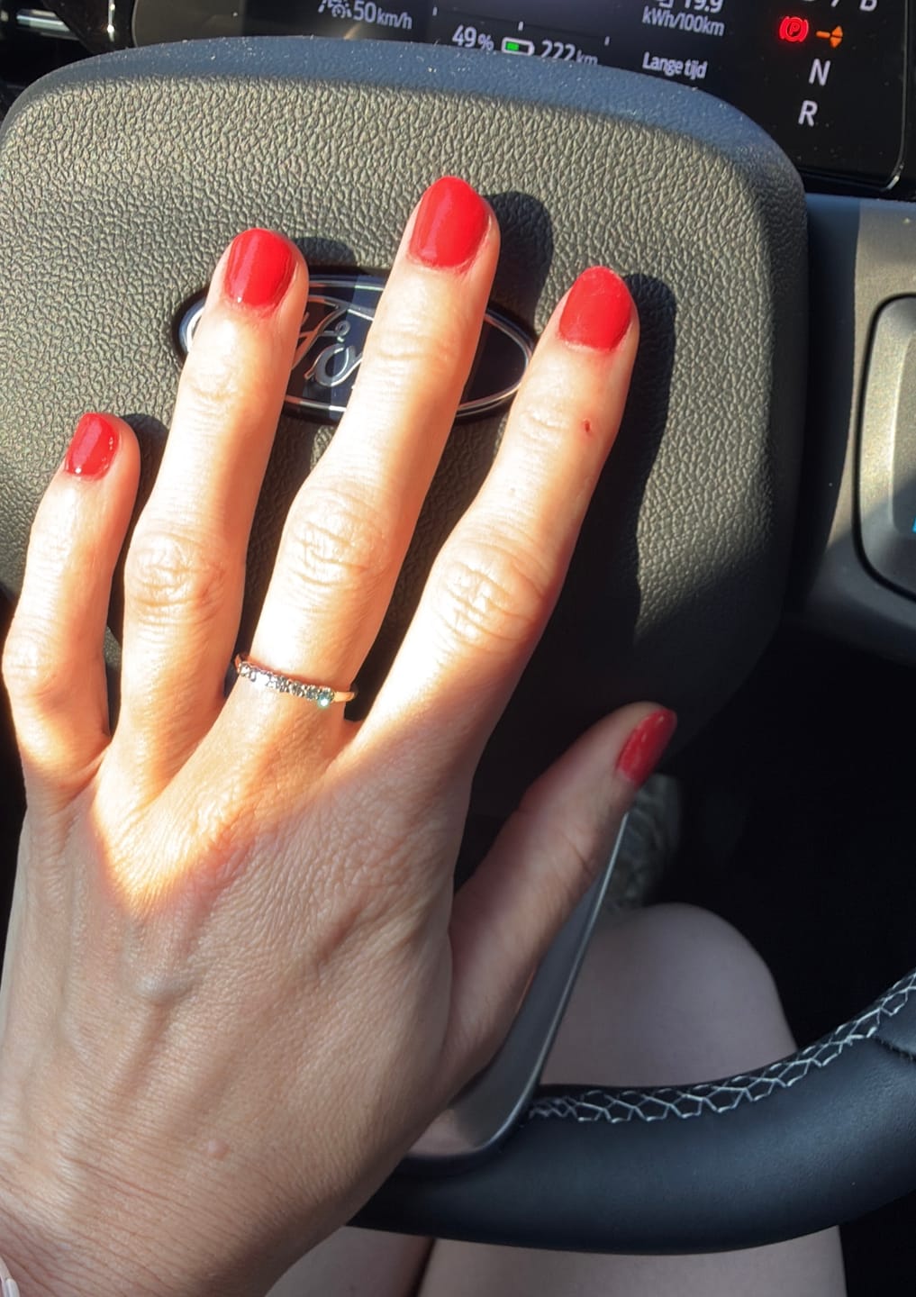 Customer photo review of Rose Red Dipping Powder