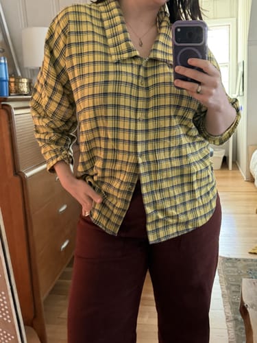 Customer photo review of ISLA SHIRT | POLLEN CHEX