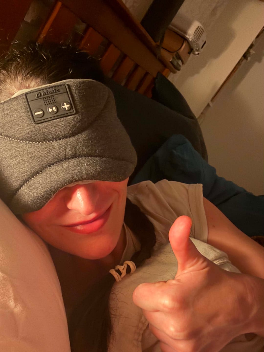 Customer photo review of Multi Sensory Sleep Mask built for Side Sleepers