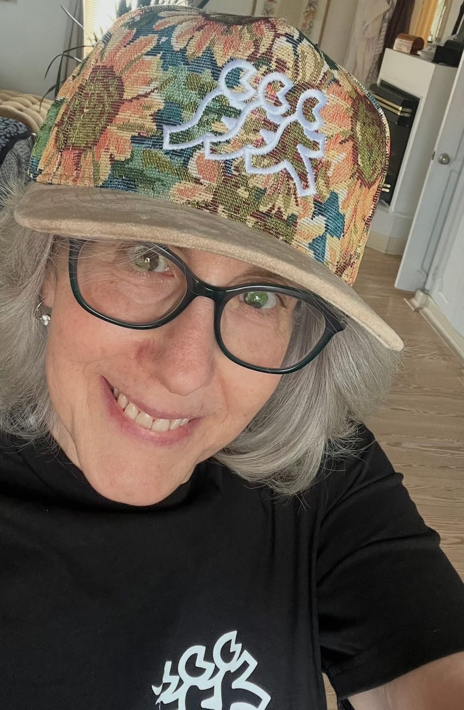 Customer photo review of Grandma’s Couch Sunflowers Snapback