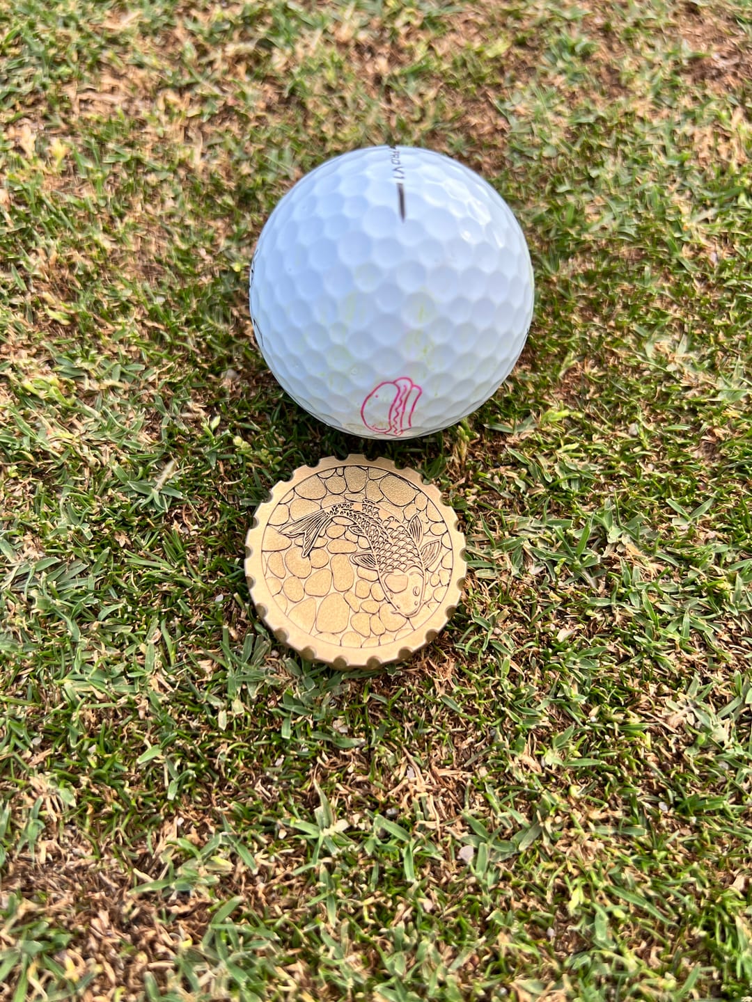 Customer photo review of Koi 2.0 Brass Ball Marker