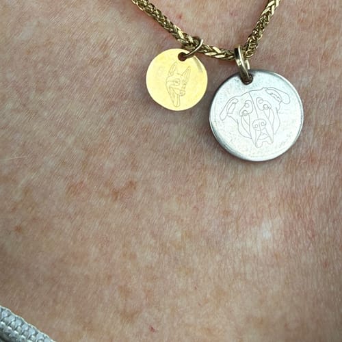 Customer photo review of Stainless Steel Love Necklace