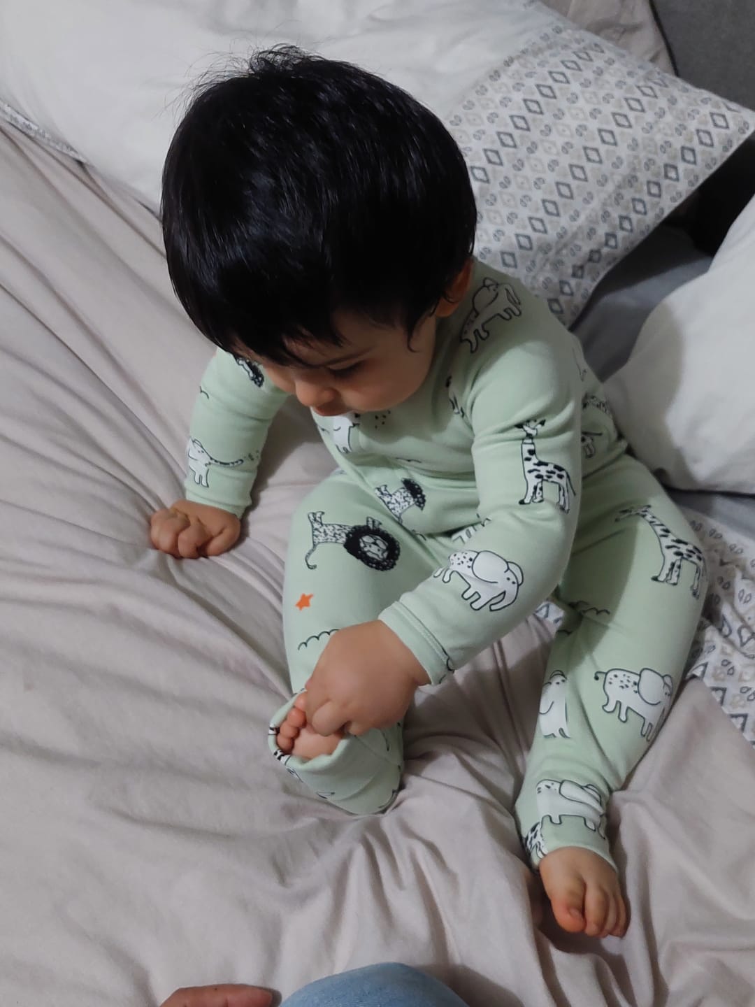 Customer photo review of Enterito Austral - Animales Verde - Algodón 260 grs