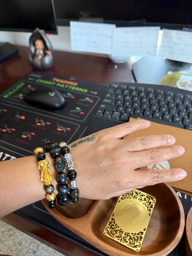 Customer photo review of Prestige Dragon Bone Pixiu Bracelet