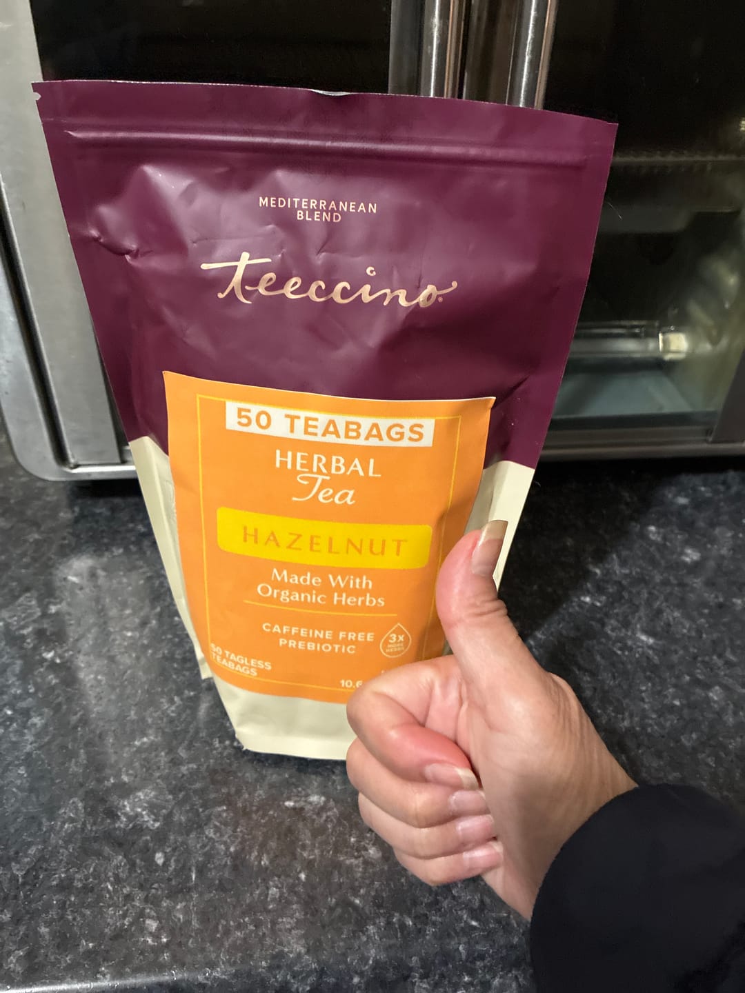 Customer photo review of Hazelnut Roasted Herbal Tea