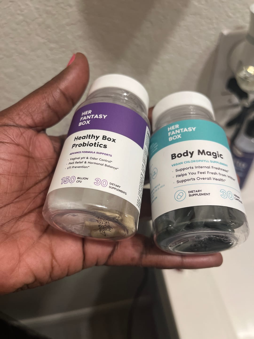 Customer photo review of Body Magic Chlorophyll Pill - For Body Odor, Detox & Skin