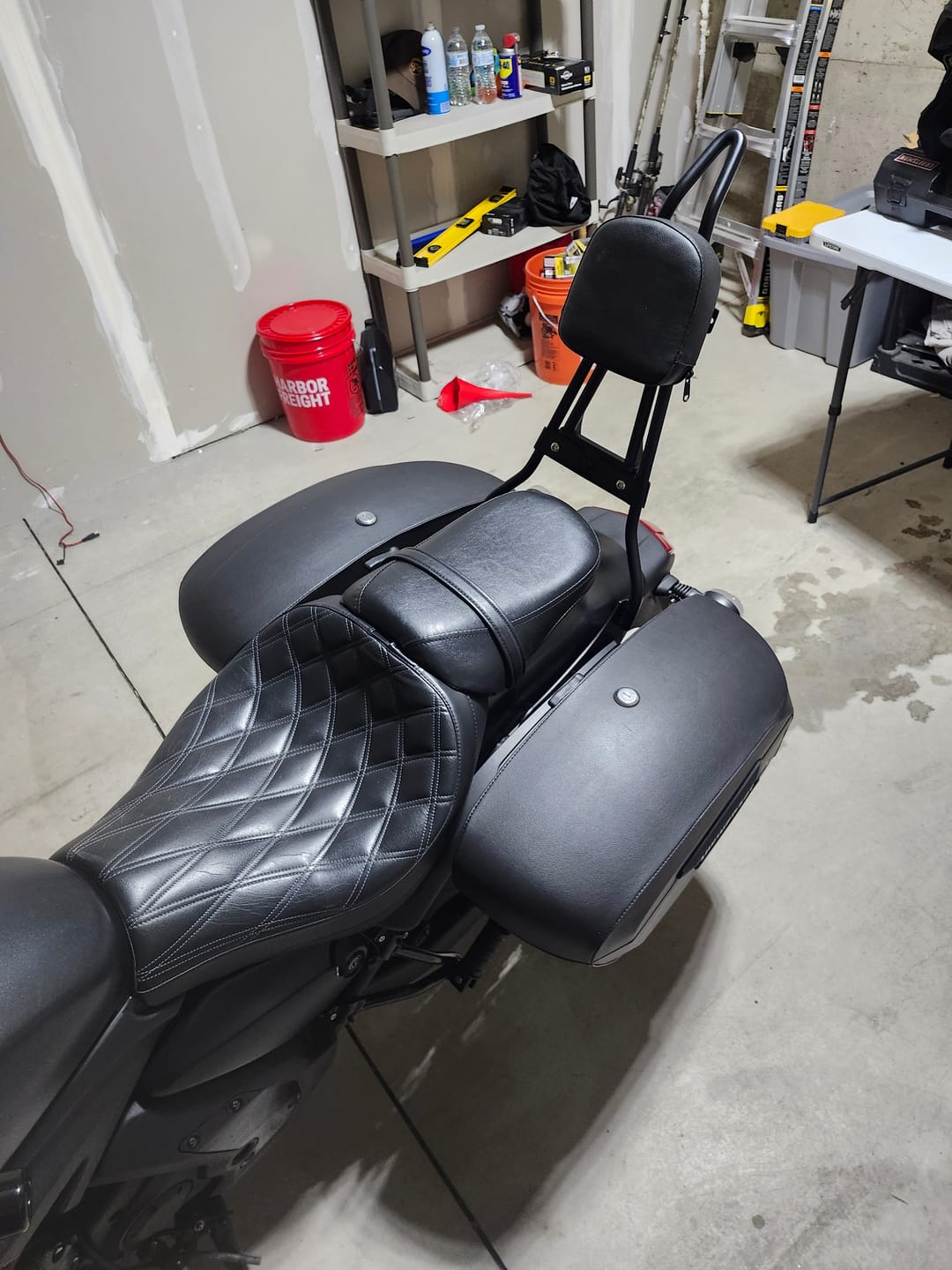 Customer photo review of Iron Born Blade 25" Sissy Bar with Foldable Luggage Rack for Kawasaki Vulcan S Matte Black