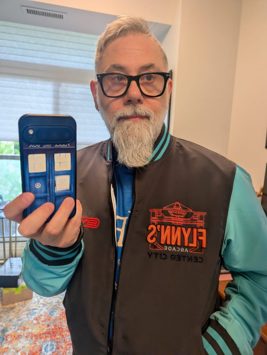 Customer photo review of Disney's Tron Legacy "Light Suit" – Reversible Bomber Jacket