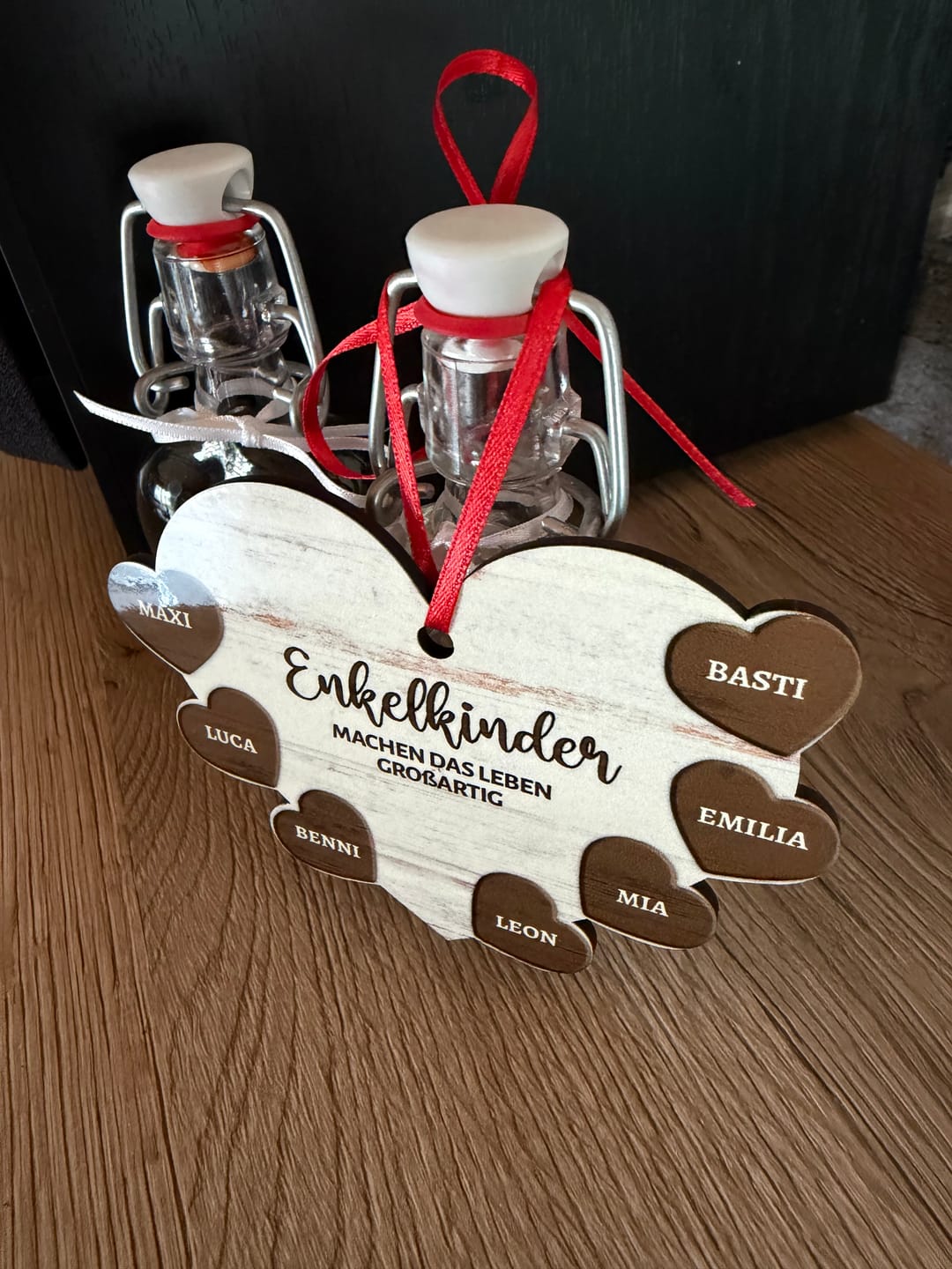 Customer photo review of Meine Enkelkinder - Großeltern-Herzen Ornament
