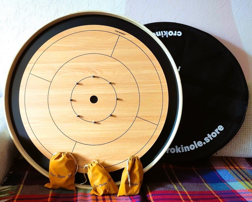 Customer photo review of Crokinole Set Tournament Size Board Game with Hard Maple