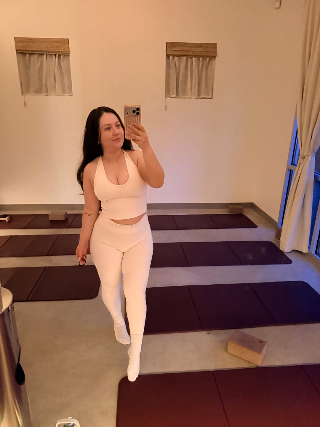 Customer photo review of The Halter Tank / Cream