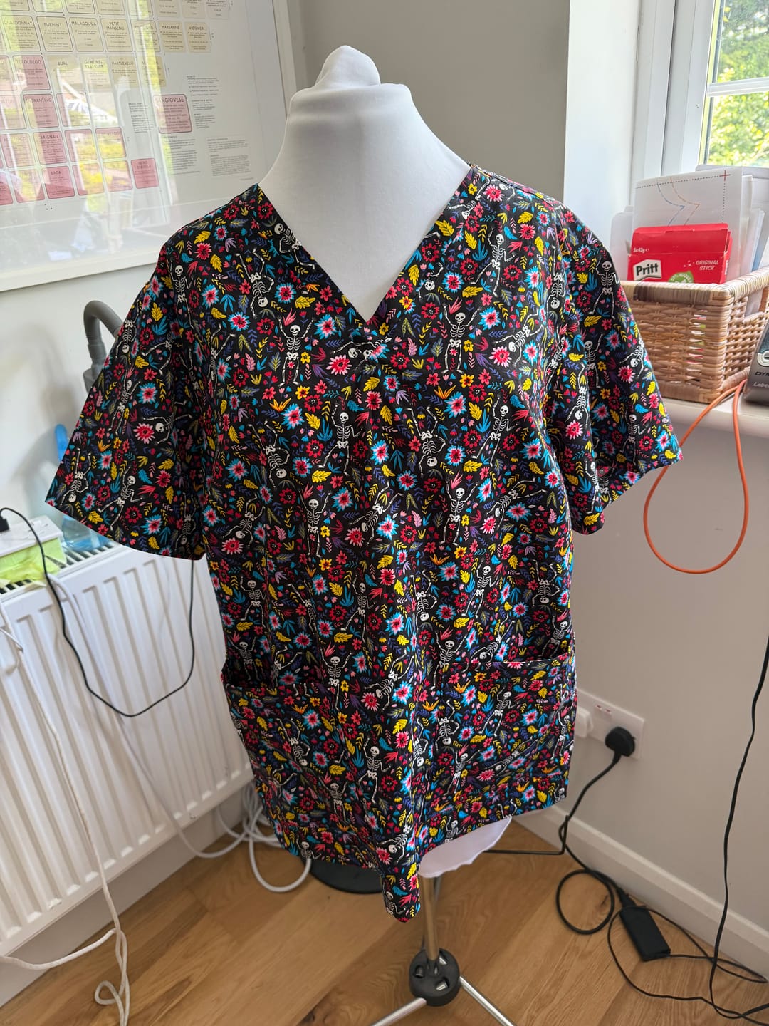 Customer photo review of Garden Skeletons Rose & Hubble Cotton Poplin Fabric