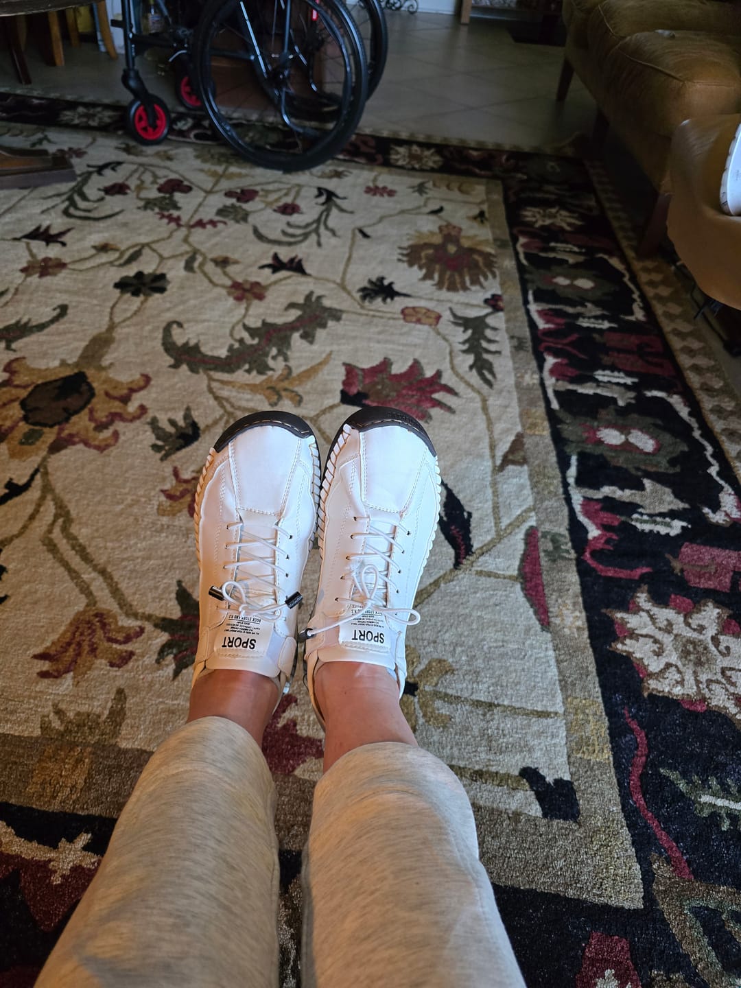 Customer photo review of FlexWalk™ Women's Leather Sneakers – Soft Comfort & Orthopedic Support