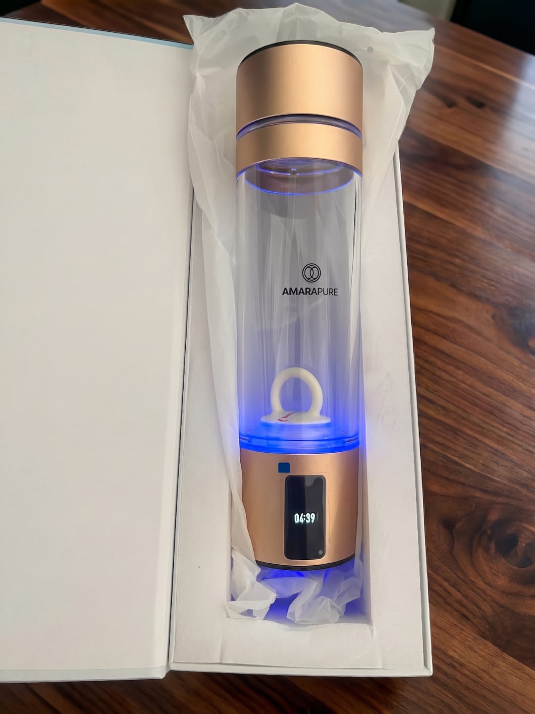 Customer photo review of Aman Hydrogen Water Bottle