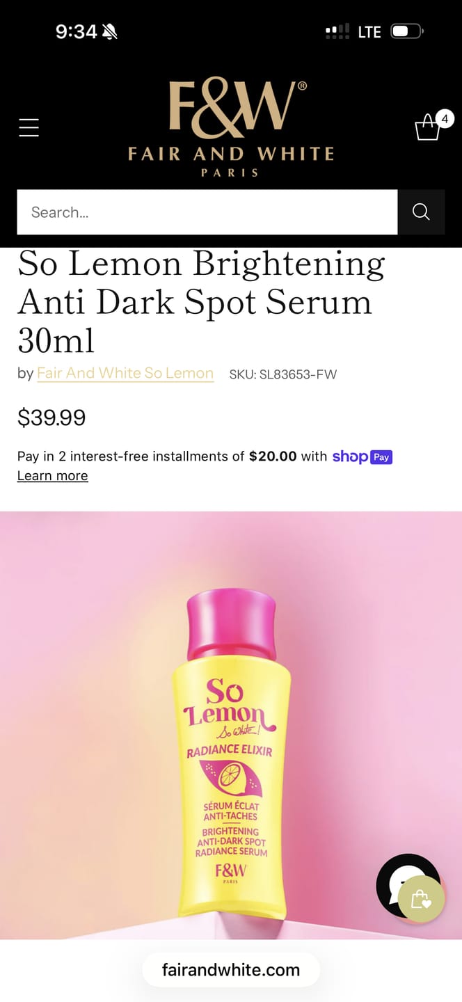Customer photo review of So Lemon Brightening Anti Dark Spot Serum 30ml